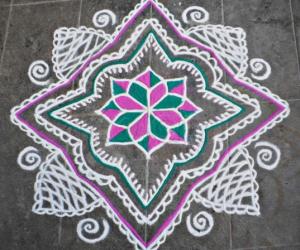 Freehand rangoli