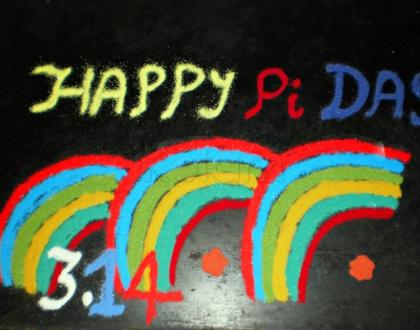 Happy pi day rangoli