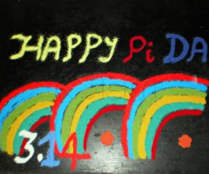 Happy pi day rangoli