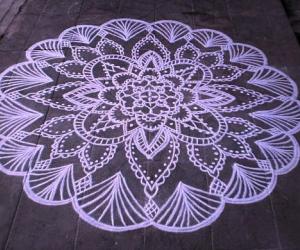 Freehand rangoli