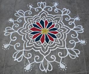 Freehand rangoli