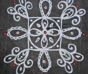 Freehand rangoli