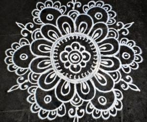 Freehand rangoli