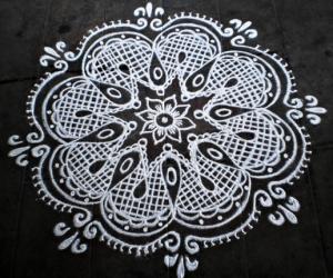 Freehand rangoli