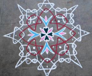 Rangoli: dotted kolam