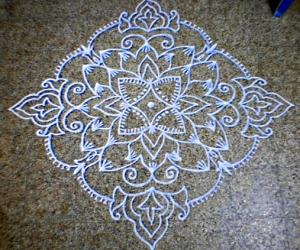 Freehand rangoli