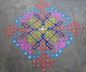 Rangoli: Birthday wishes kolam