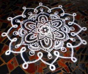 Freehand rangoli