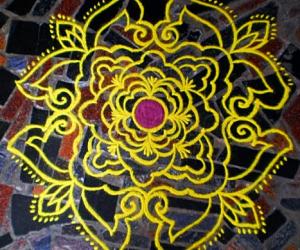 Freehand rangoli