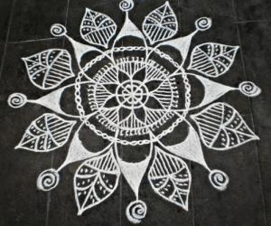 Freehand rangoli
