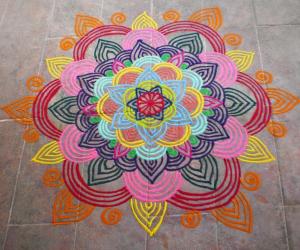 Rangoli: Aadi Puram spl kolam