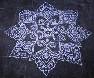 Freehand rangoli