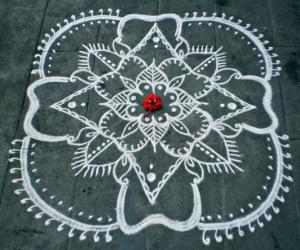 Freehand rangoli