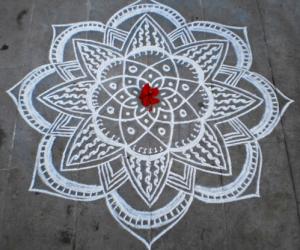 Freehand rangoli