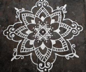 Freehand rangoli