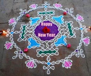Rangoli: Happy new year spl kolam