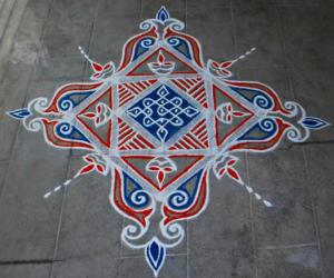 Freehand rangoli