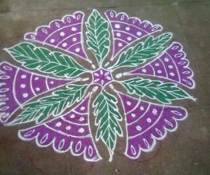 Rangoli: Leaf Kolam