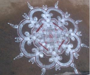 Padi kolam for Tamil new year