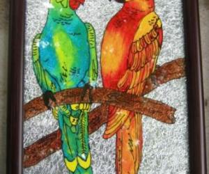 Rangoli: Loving Parrots