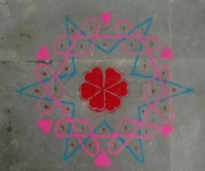 Rangoli: Valentines Day dotted  2017