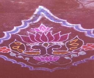 Rangoli: Peacock pair