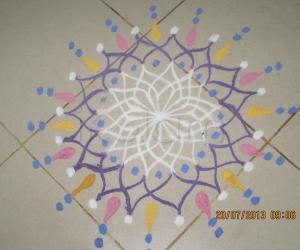 Rangoli: Free hand rangoli