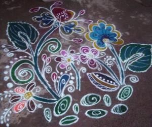 Rangoli: freehand design 