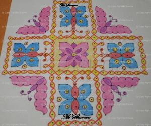 Rangoli: Butterfly Kolam