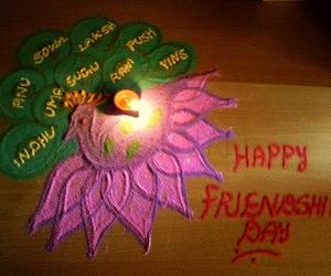 Rangoli: happy friendship day