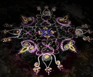 glowing diyas
