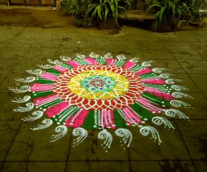 Rangoli: happy bday prince