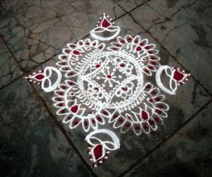 Rangoli: divine red