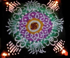 Rangoli: puja kolam