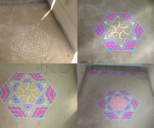 Umbrella  and Fan Dotted Rangoli