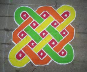 kolam with dots