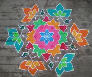 kolam with dots