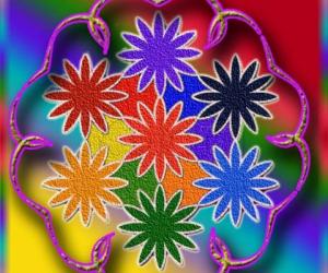 Rangoli: rainbow rangoli