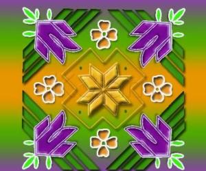 mardi gras dotted kolam