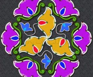 Rangoli: dotted kolam