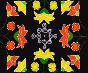 Rangoli: floral rangoli
