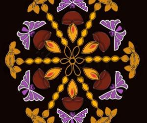 Rangoli: butterflies kolam