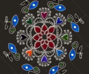 Rangoli: Return gift to uma.