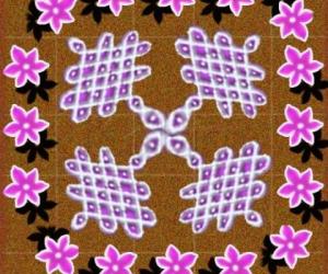 Rangoli: gift kolam to Rani