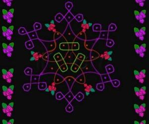 Rangoli: dotted kolam