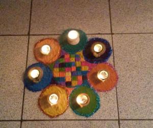 Rangoli - Colours of Deepavali - by daughter Sandhya Subramanian