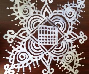 Rangoli: thiruvathira kolam