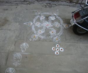 Rangoli: small design done on ugadi