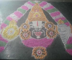 Lord venkateshwara kolam