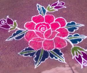 Freehand rangoli